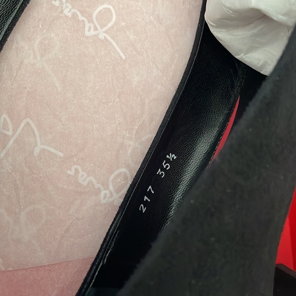 ‼️Clearout Price‼️ Pas de Rouge Comfortable Black Suede Block Heels - Picture 6 of 7